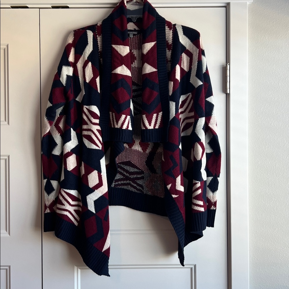 Charlotte Russe Red and Navy‎ Knit Sweater